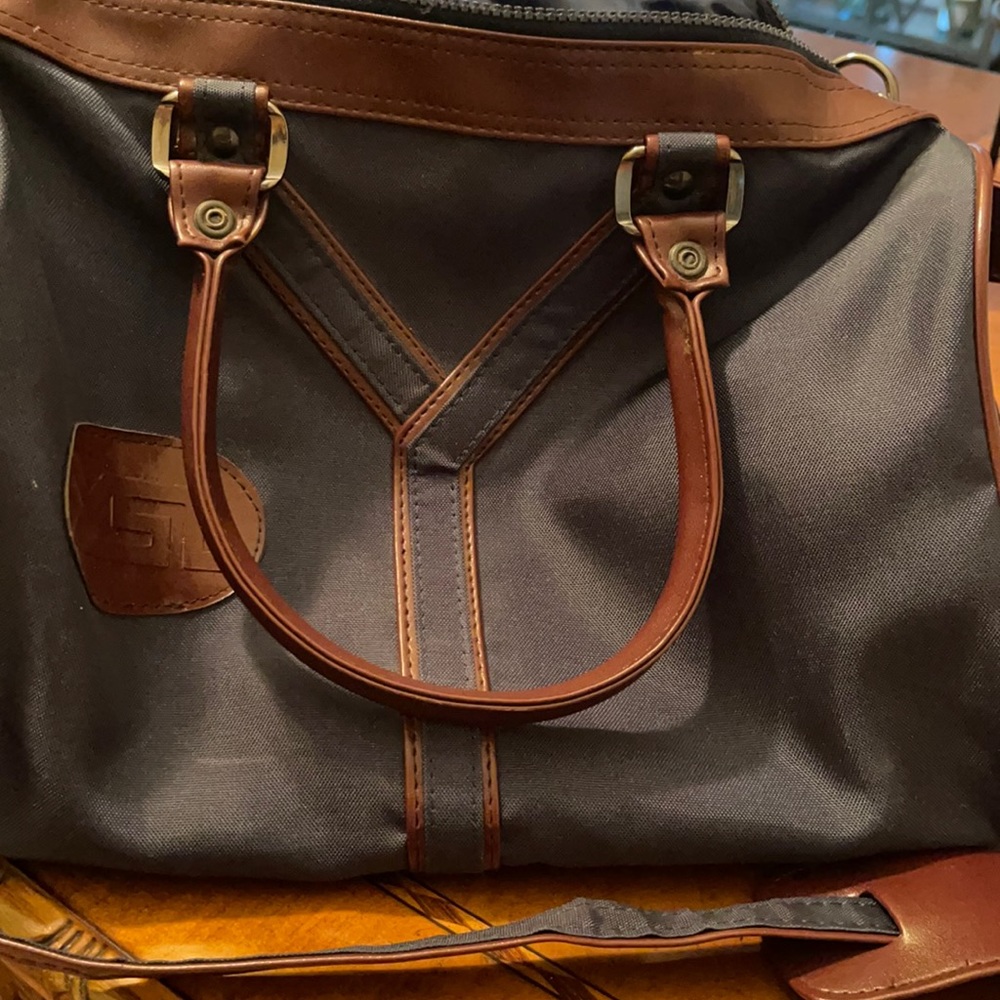 Vintage travel yves saint lauren blue and brown